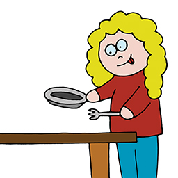 I cover the table